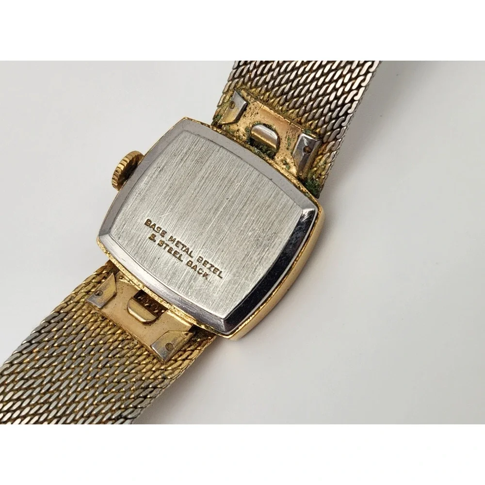 Vintage 1950s Timex Ladies Gold Dial Wind-Up Watch w/Mesh Band - PARTS/ REPAIR